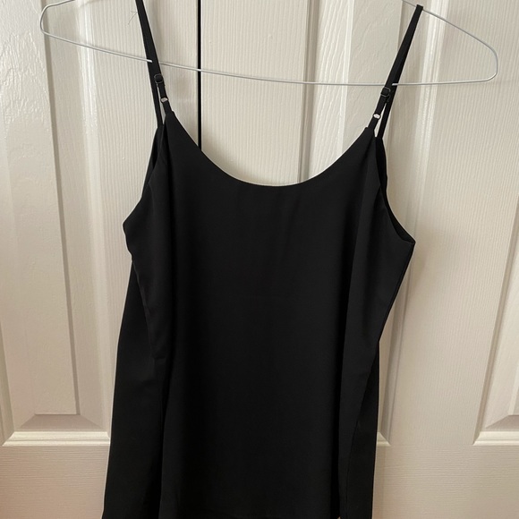 Pink Rose Small adjustable strap black tank top - Picture 2 of 6